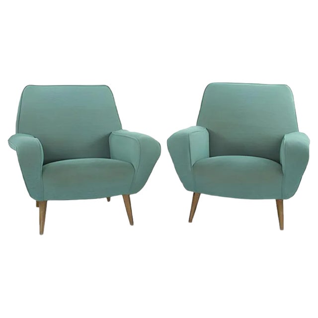 Set of Model 830 Lounge Chairs by Gianfranco Frattini for Cassina, 1950s For Sale