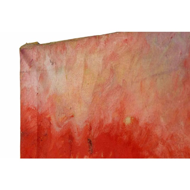 Modern Mario Asnago, Abstract Landscape, Original Oil Painting, 1950s For Sale - Image 3 of 5