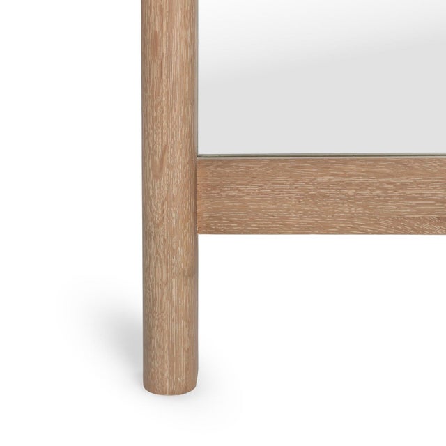 Marina Oak Floor Mirror For Sale In Los Angeles - Image 6 of 7