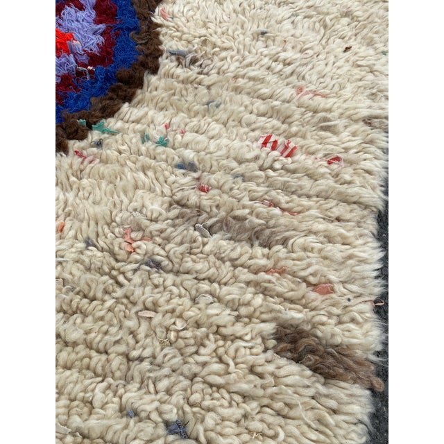 Cream Azilal Vintage Wool Rug For Sale - Image 8 of 10