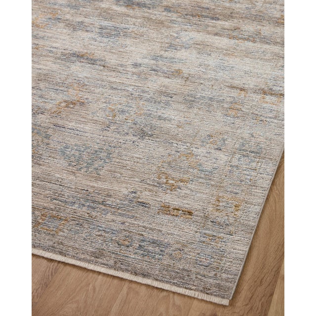 Textile Jean Stoffer x Loloi Katherine Pebble / Ocean 5'-3" x 7'-9" Area Rug For Sale - Image 7 of 10