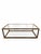 Attributed Arhaus Bronze-Finished Metal and Glass Rectangular Coffee Table For Sale In Boston - Image 6 of 11