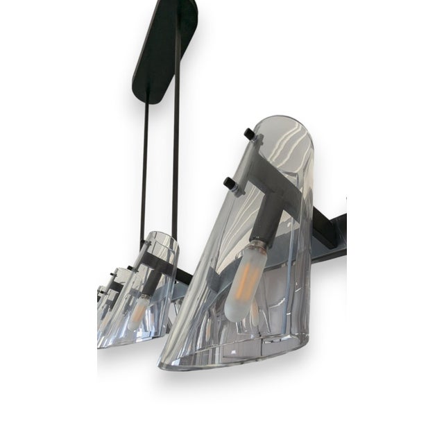 2020s Contemporary Jonathan Browning Valette Solid Brass Linear Chandelier For Sale - Image 5 of 6
