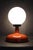 Metal Italian Space Age Lacquered Metal Table Lamp with Milk Glass, 1970s For Sale - Image 7 of 10
