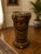 Elevate your interior with this elegant French Louis XV–style pedestal stand, featuring a rich dark wood finish...