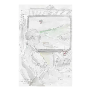 1980s Myriam Cahn Man on Train