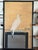 1920s Large Japanese Showa Period Falcon (Taka) Byōbu Screen Panel Nihonga Painting of Hawk on Perch, Framed Wall Art For Sale - Image 9 of 11