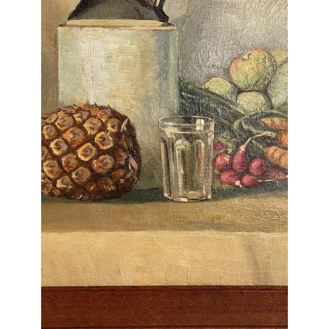 Circa 1930 Still Life Vintage Oil Painting, Usa For Sale - Image 4 of 5