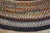 1930s Multicolor Geometric Folk Art Antique American Braided Rug 9'10'' X 9'10'' Oval Carpet For Sale - Image 10 of 12