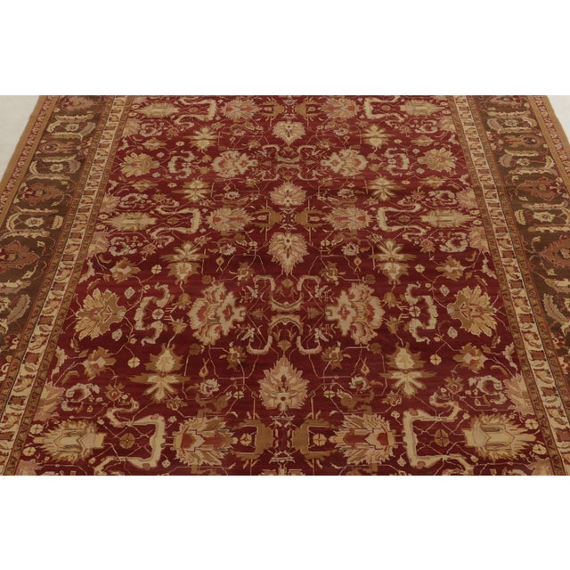 2010s Traditional Agra Style Rug in Red, Beige and Brown Floral Pattern by Rug & Kilim For Sale - Image 5 of 10