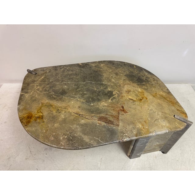 Eye Shaped Marble Coffee Table, 1980s For Sale - Image 9 of 13