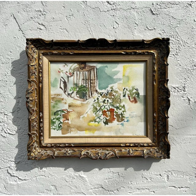 A vintage boho still life watercolor on canvas would likely capture the essence of both vintage and bohemian aesthetics...