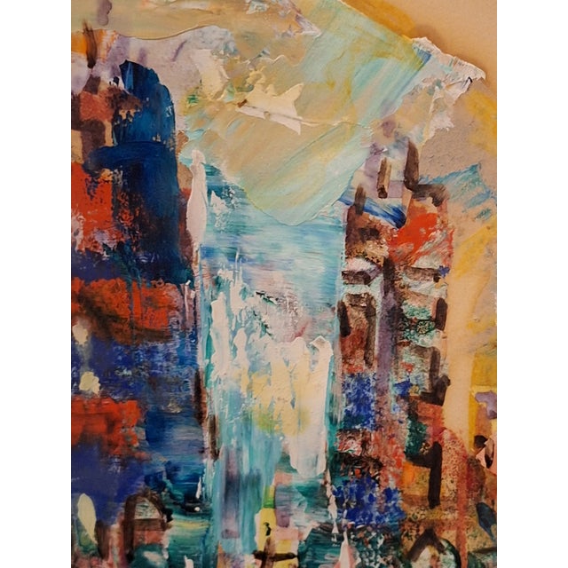 1970s Charles Weissman Melohs Mixed Media Painting New York, n.y. For Sale - Image 9 of 15