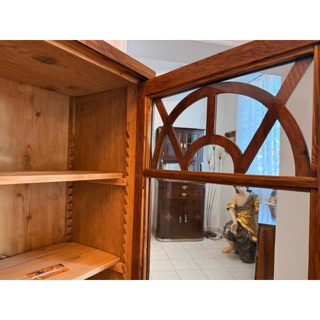 Biedermeier Display Cabinet in Walnut For Sale - Image 10 of 16