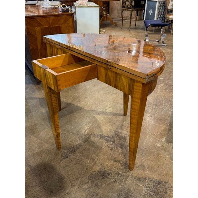 Biedermeier Demi-Lune Flip Top For Sale In Dallas - Image 6 of 6