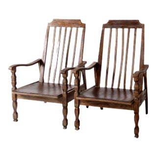Vintage Veranda Arm Chairs Pair For Sale