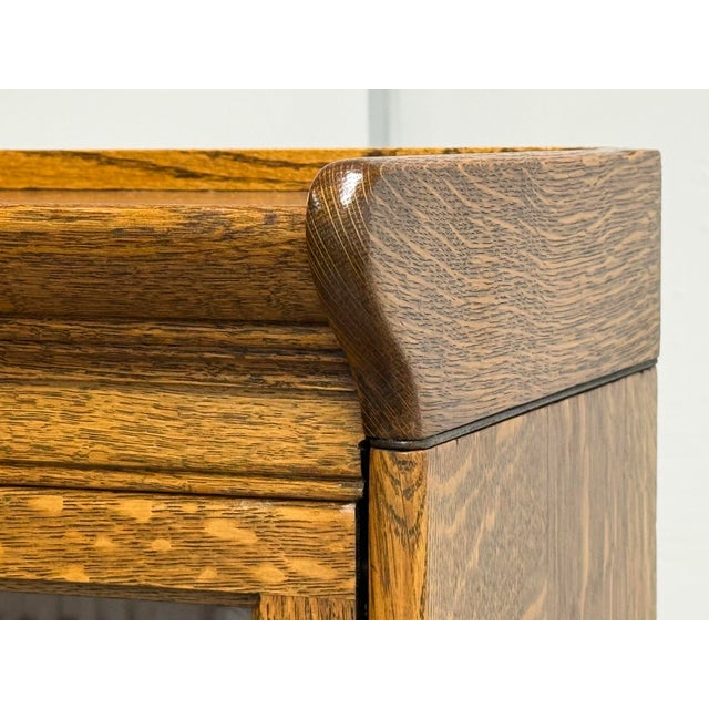 Oak Barrister Bookcase, Vintage For Sale - Image 9 of 13