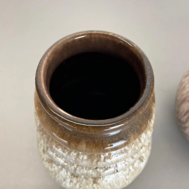 Ceramic Fat Lava Pottery Vases by Scheurich, 1970s, Set of 2 For Sale - Image 7 of 18