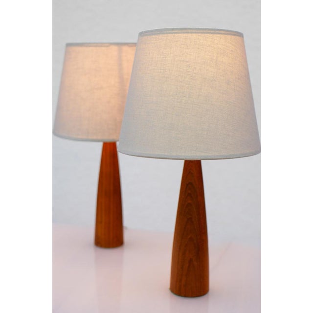Vintage Scandinavian Teak Table Lamps from Möllers, Set of 2 For Sale - Image 6 of 12