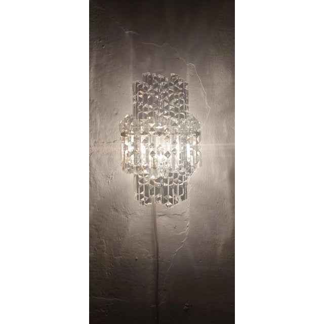 Metal German Crystal Chandelier from Kinkeldey, 1970s For Sale - Image 7 of 13