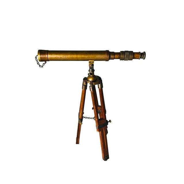 English Brass Telescope, 20th Century For Sale - Image 4 of 12