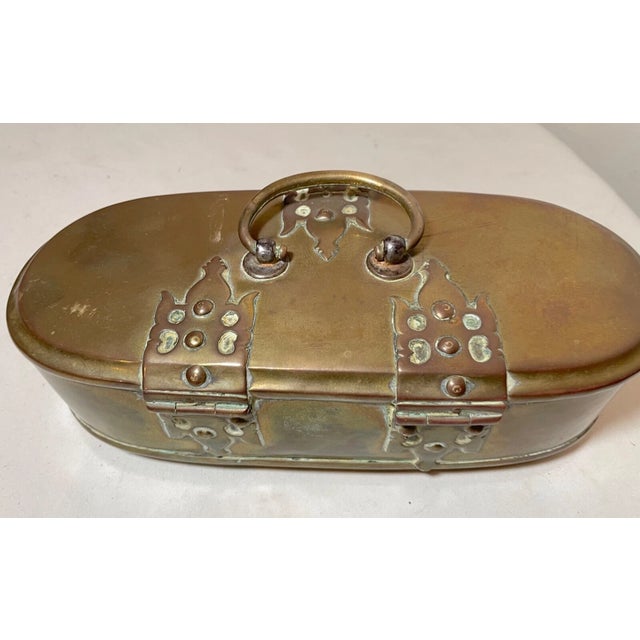 Gothic Rare Antique Handmade 18th Century Forged Brass Wrought Iron Spice Betel Box For Sale - Image 3 of 14