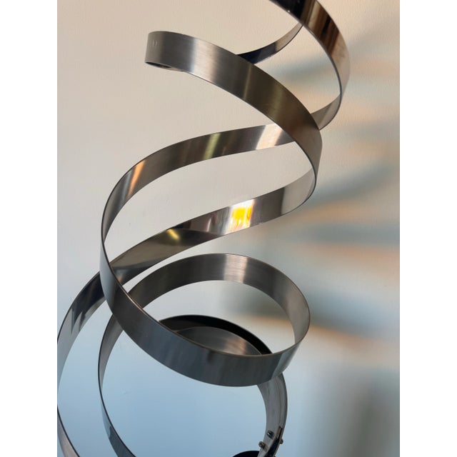 1986 Curtis Jere “Ribbon” Metal Floor Sculpture/ Sold For Sale - Image 9 of 12