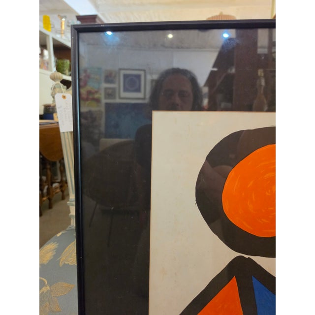 1970s Alexander Calder (1898-1976), "Pyramids and Sun" Framed Lithograph For Sale - Image 12 of 15