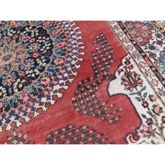 Red 1960s Persian Rug 8'5"x 11'2" For Sale - Image 8 of 12