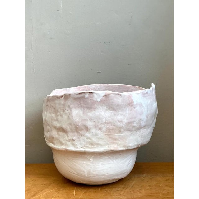 Vintage Monumental Handcrafted Ceramic Vessel For Sale - Image 9 of 12
