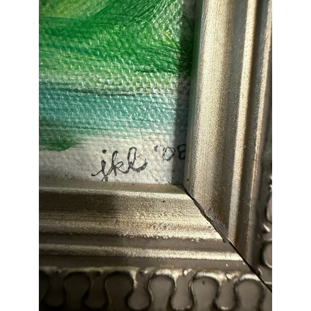 This product is a beautifully painted floral artwork featuring lilacs and daisies, signed by JKL in 2008. The painting is...