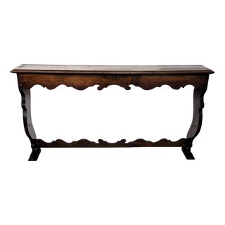 Antique Italian Wooden Carved Console Table, 1890s For Sale