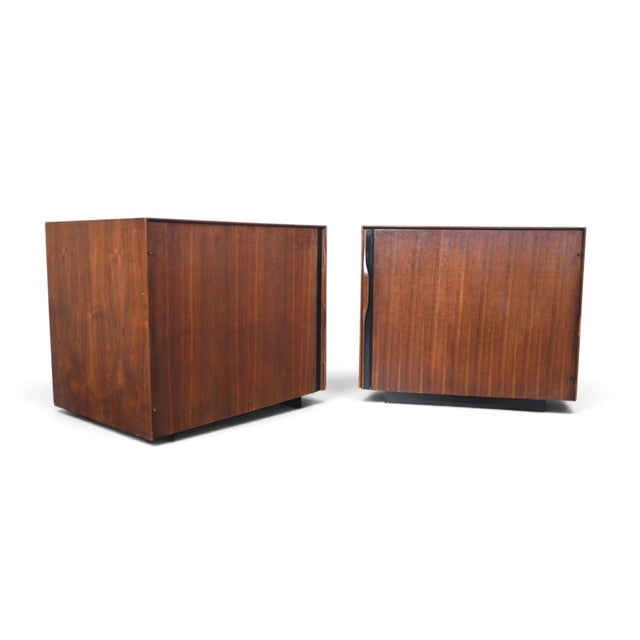 Mid 20th Century Pair of John Kapel Nightstands in Walnut, Attributed For Sale In San Francisco - Image 6 of 8
