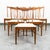 Brown Mid Century Modern Dining Chairs Set 6 Solid Stained Oak Keller Furniture Tan For Sale - Image 8 of 12