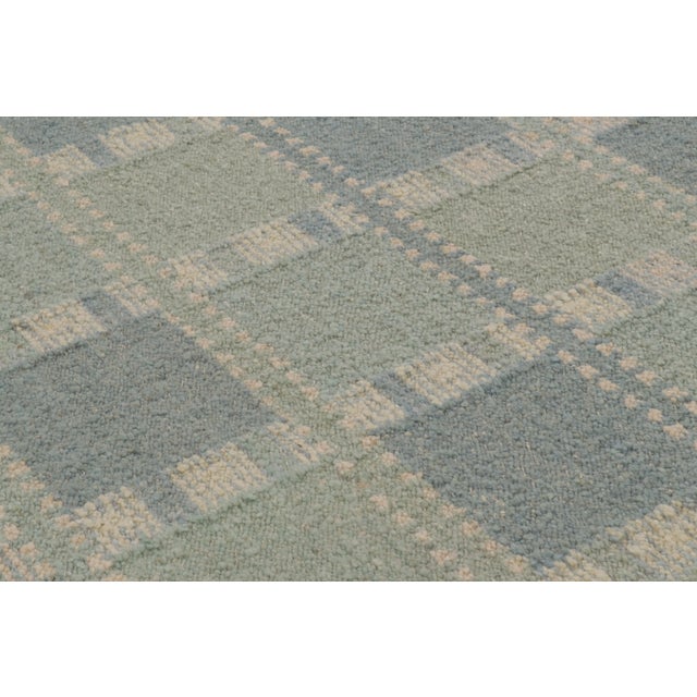Mid-Century Modern Contemporary Scandinavian Style Geometric Wool Rug, by Rug & Kilim, India For Sale - Image 3 of 10
