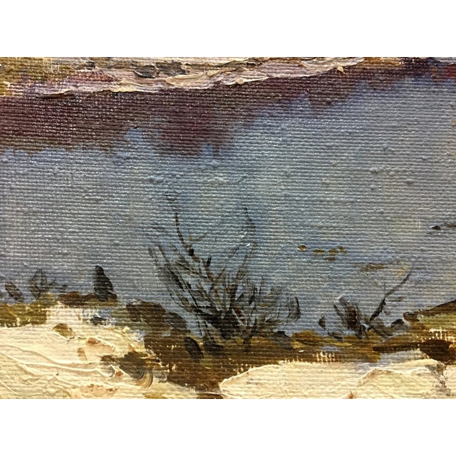 1970s 1970s Oil Painting Spring Gray Day Chernyshevsky Petr Akimovich For Sale - Image 5 of 7