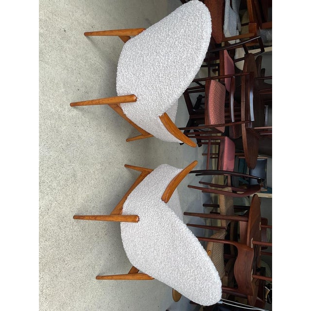 White Set of Mid-Century Armchairs, Central Europe, 1960s For Sale - Image 8 of 18