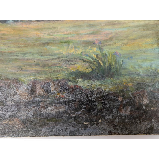 19th or 20th Century European French Impressionist Plein Air Landscape Painting For Sale - Image 10 of 11
