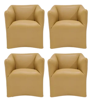 Mario Bellini Tentazione Armchair in Maharam Leather, Attributed - Set of 4