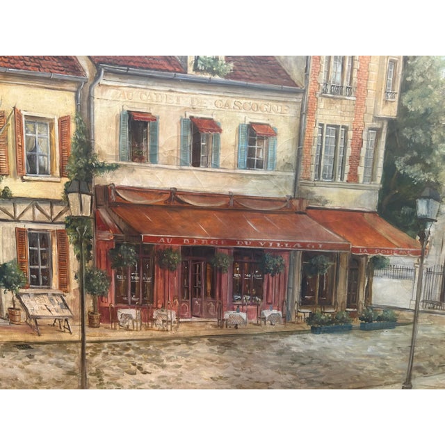 Vintage Paris Handmade Oil Painting For Sale - Image 12 of 12