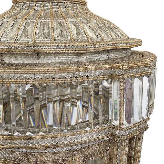 Large Vase-Shaped Floor Lamp with Murano Glass Beads For Sale - Image 4 of 16