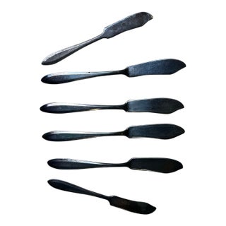 Vintage Mid-Century Modern Butter Knives - Set of 6 For Sale