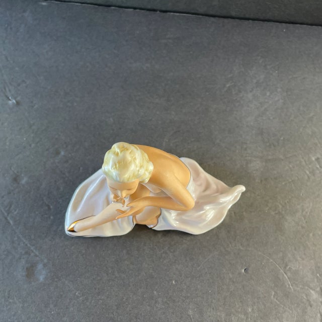 Ceramic 1940's Porcelain Figurine Naked Woman Dancer Fasold & Stauch For Sale - Image 7 of 10