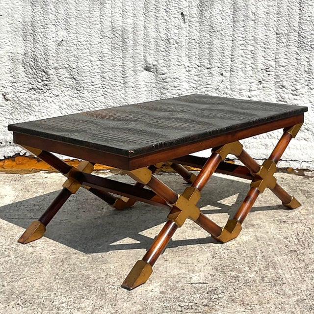 Late 20th Century Late 20th Century Vintage Boho John Richards Campaign Coffee Table For Sale - Image 5 of 9