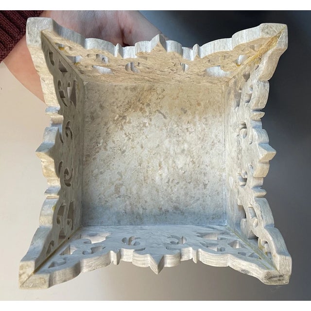 Vintage Hand Carved Openwork Soapstone Chinese Pagoda Lantern Lamp For Sale - Image 13 of 15