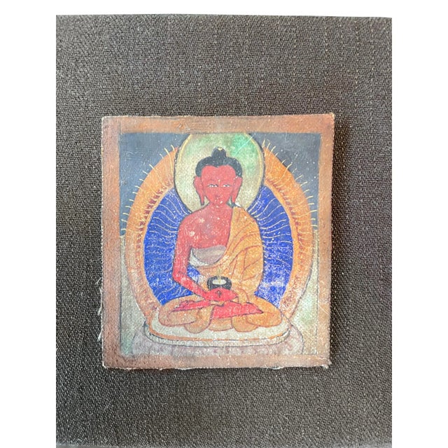 19th Century Mongolian Buddhist Tsakli Paintings- a Set of 3 For Sale - Image 4 of 5
