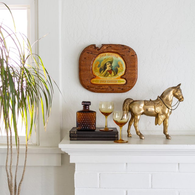 An artfully preserved piece of American folk art features an early 1900s Dick Custer Cigars label, forever preserved under...