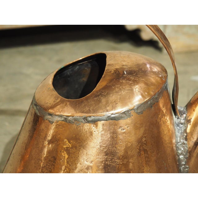 18th Century Hand Formed French Copper Arrosoir Water Pitcher For Sale - Image 14 of 17