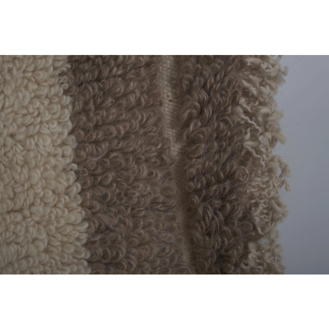 Vintage Angora Wool Turkish Shaggy Rug 3'3'' X 4'5'' For Sale - Image 9 of 11