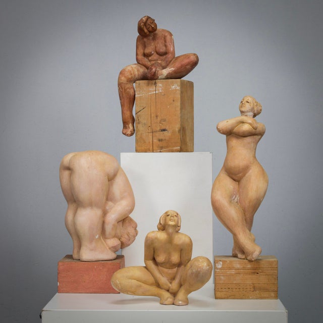 Francine Govers, Female Sculptures, 1990s, Clay, Set of 4 For Sale - Image 13 of 13
